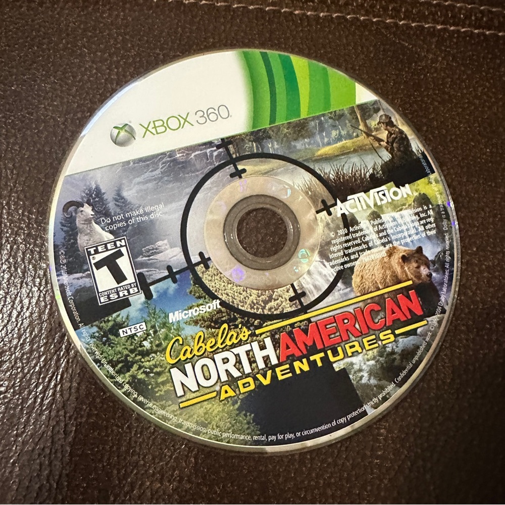 Cabela's North American Adventures (Microsoft Xbox 360, 2010) Disc Only No‎ Case